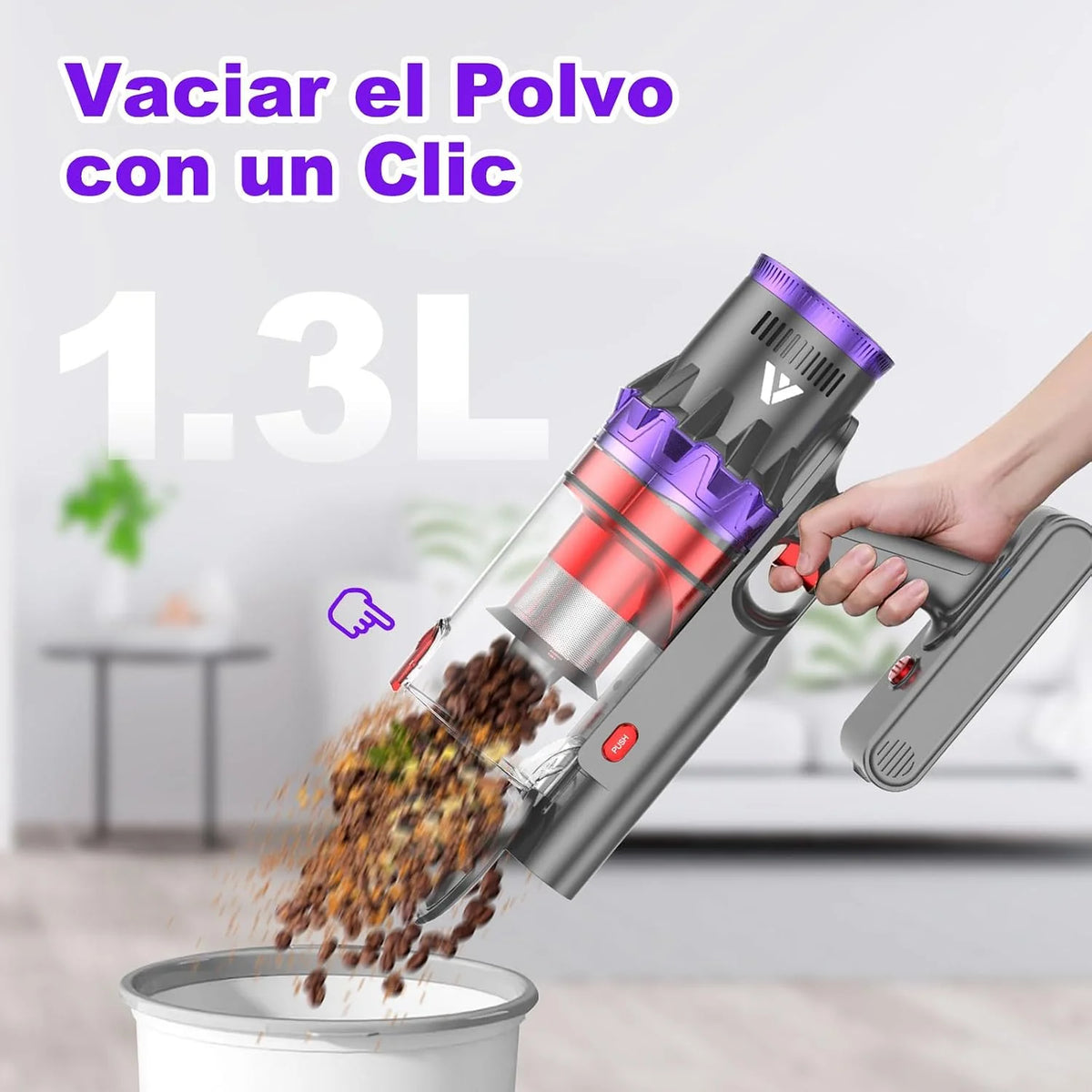 coovy SU7 Aspiradora sin Cable 580W/55Kpa/75Mins. Aspiradora de Mano