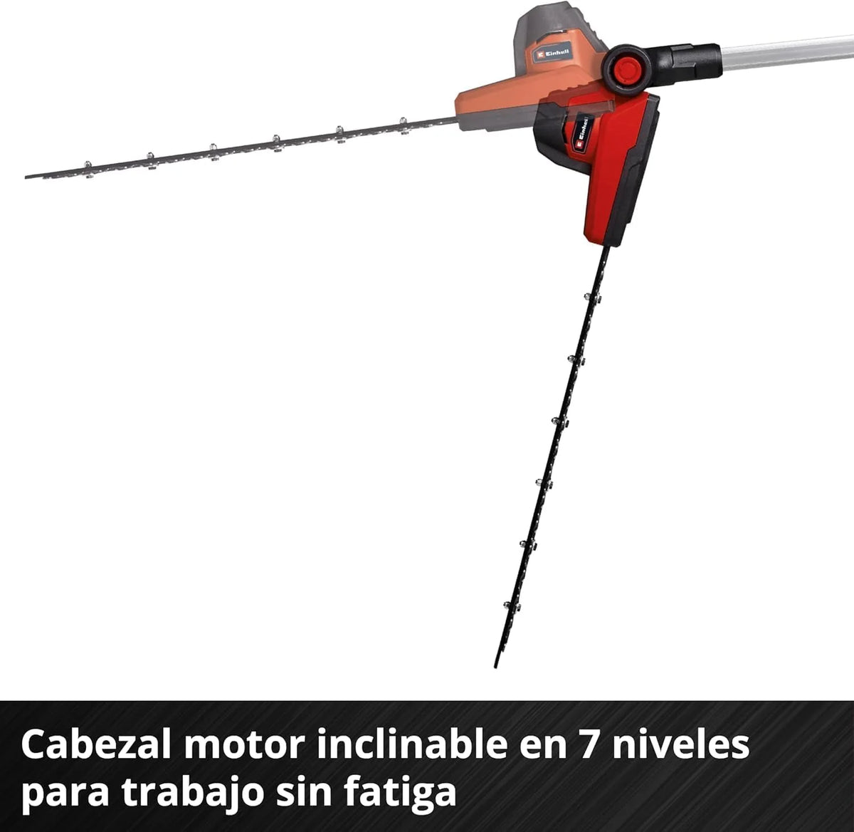 Einhell Cortasetos de Barra con batería GC-HH 18/45 Li T-Solo Power X-Change (Iones de Litio, 18 V, Agarre Principal Giratorio, Cabezal de Motor inclinable en 7 Posiciones, sin batería ni Cargador)