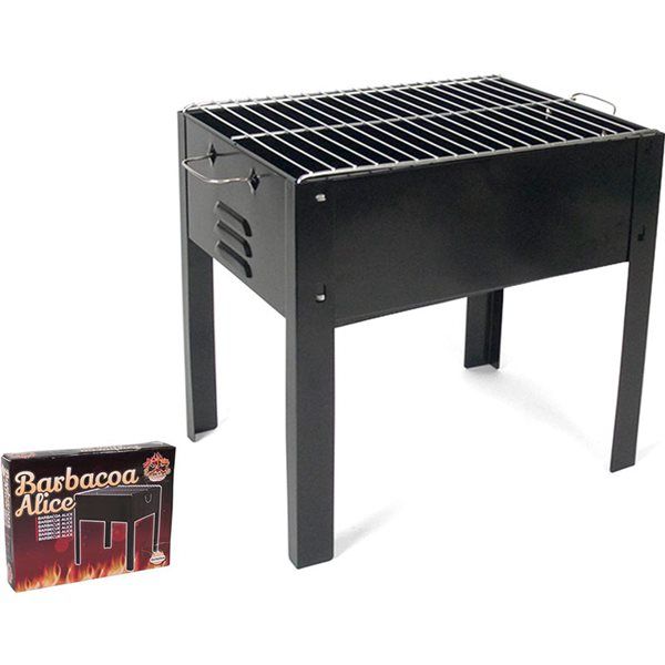 Barbacoa Con Parrilla Negro 35x24x35 Cm