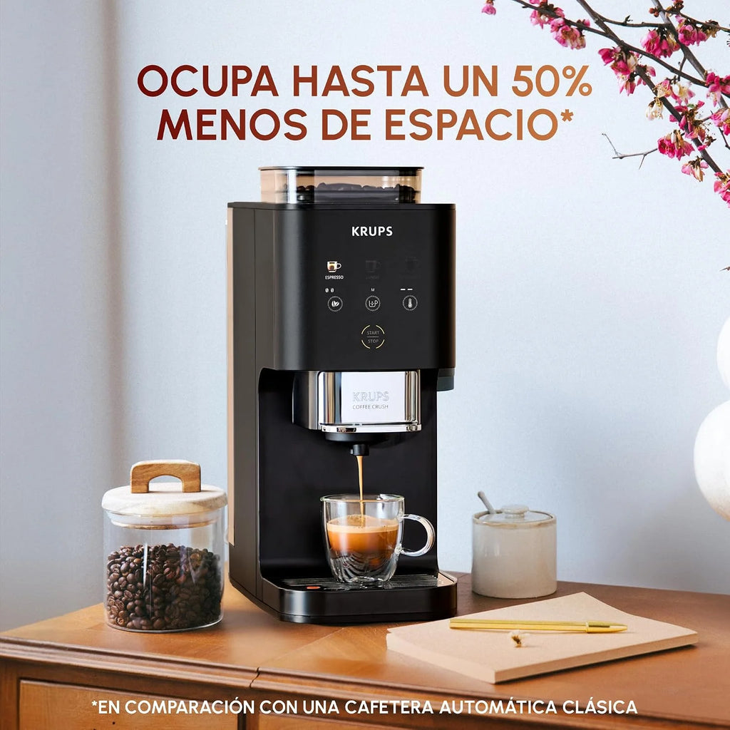 KRUPS Coffee Crush, Cafetera automática, Súper compacta, Negra