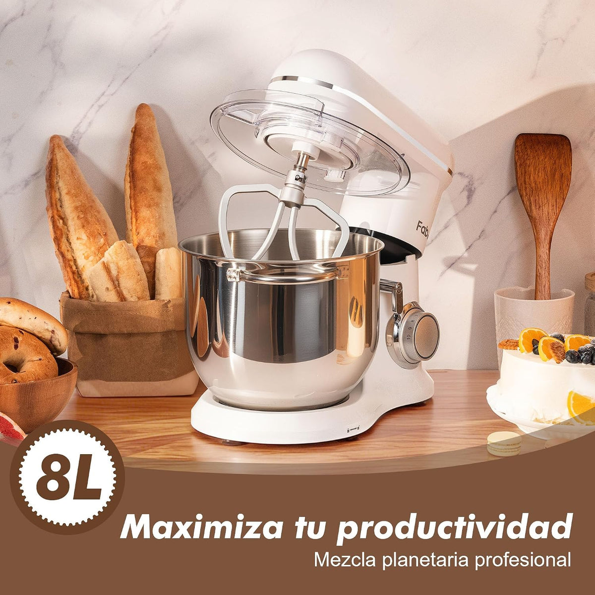 Kitchen in the box Batidora amasadora 8L 2000W Alta Cap