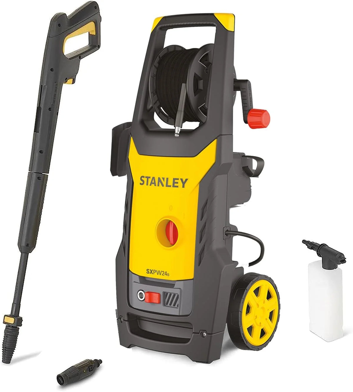 Stanley Hidrolimpiadora SXPW24B | de Alta Presión | de Agua Fría | para Automóviles Y Superficies Domésticas Externas | Presión máx. 170 Bar | Caudal máx. 500 l/h | Consumo de energía 2400 W