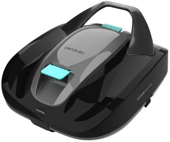 Cecotec Robot Limpiafondos Piscina sin Cable Conga Pooldroid 2000 FloorMaster. Autonomía 100mins, Piscina sin Pendientes, hasta 80m2, Profundidad Máxima 2,5m, Capacidad 2,5L, Filtro Alta Eficiencia