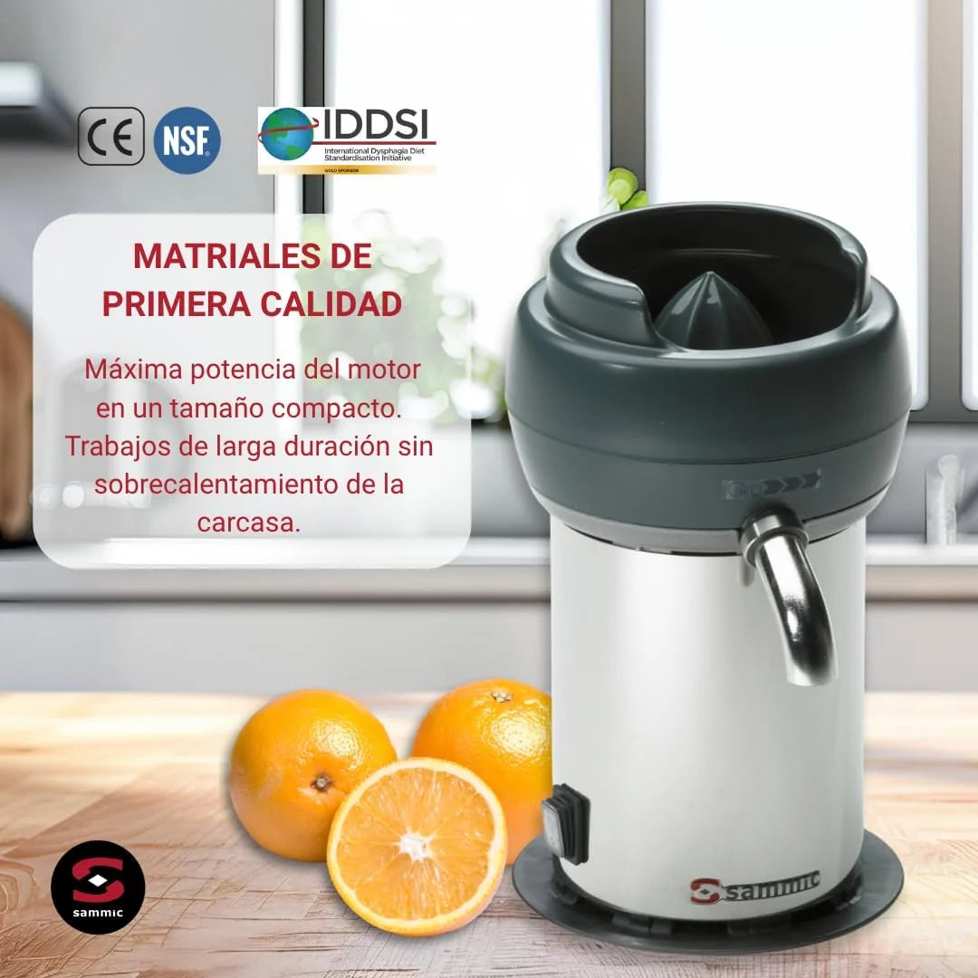 YOMMAK Exprimidor de Naranjas Electrico Profesional Sammic-ECM 130W | Exprimidor Manual Extractor de Zumos y Verduras de Acero Inoxidable Juicer | Repuestos Exprimidores
