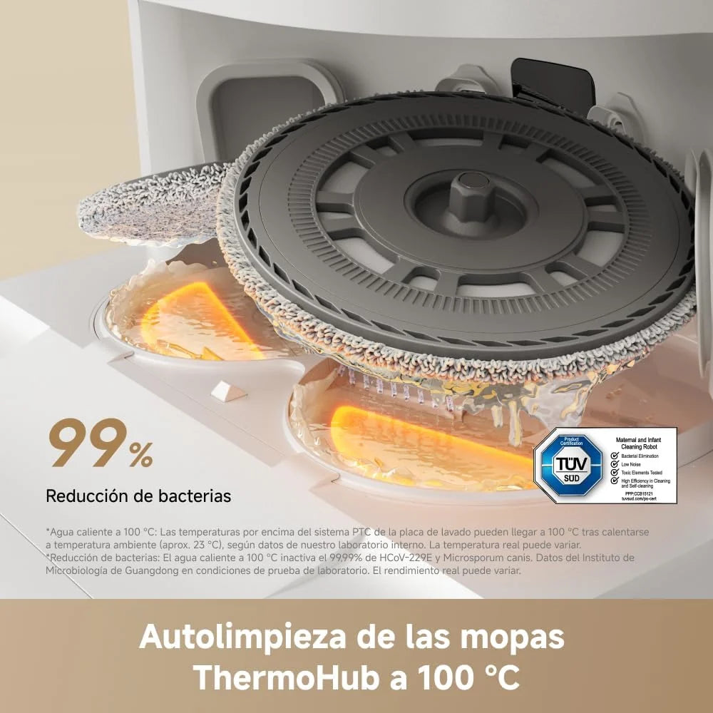 dreame L50 Ultra Ae Robot Aspirado, Autolimpia 100 °C, Succión de 28.000 Pa
