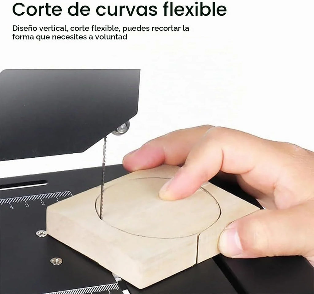 Sierra De Cinta, Sierra De Cinta para Madera, Sierra para Madera, Sierra De Mesa, Incluye 2 Hojas De Sierra | 230 Voltios | 800 W | Altura Libre Máxima: 70 Mm | Anchura Libre Máxima: 90 Mm