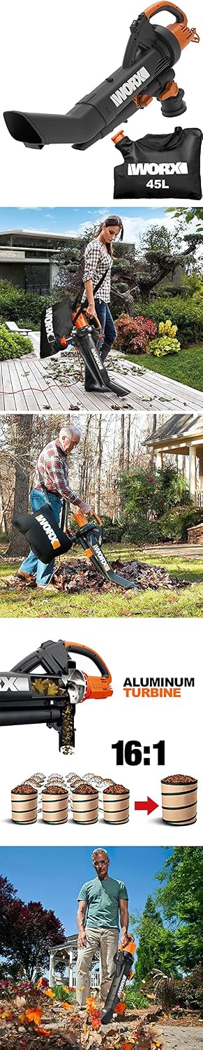 WORX Soplador WG505E 3.000W Potente