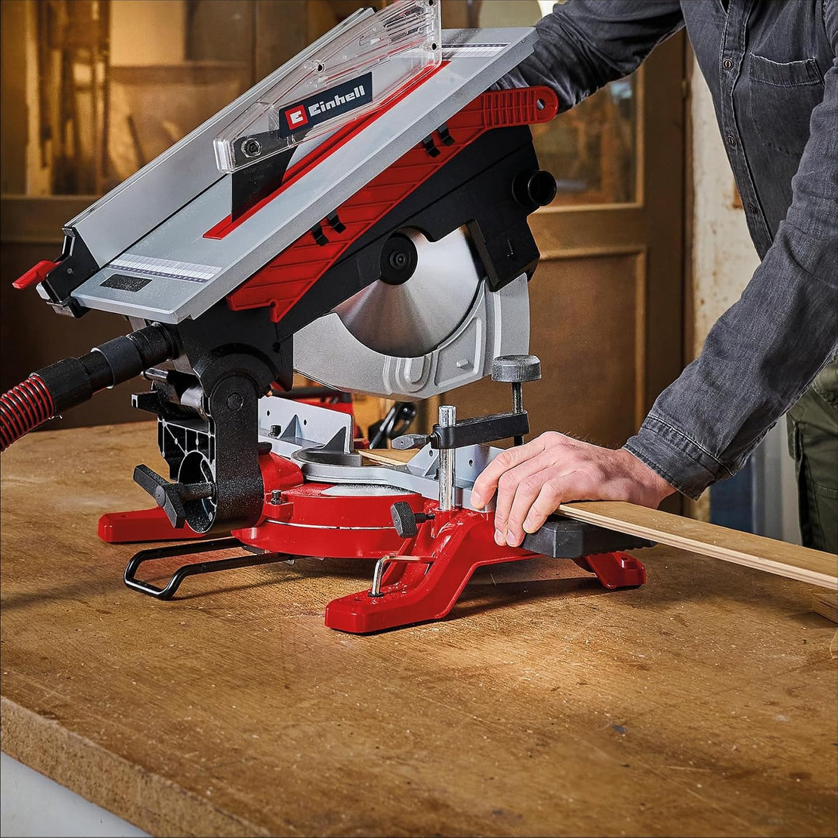 Einhell Sierra ingletadora y tronzadora con mesa superior TE-MS 254 T