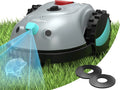 YARDCARE V100 Robot Cortacésped eléctrico con Navegación por Visión, Corte en Espiral, Detección de 150 Obstáculos, Robot Cortacésped Bateria hasta 150m², Robot Cortacesped con Cuchillas de Repuesto