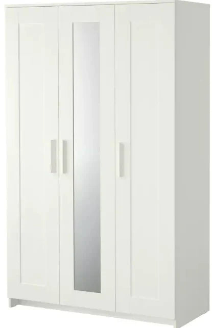 IKEA Clóset con 3 puertas BRIMNES, blanco, 117x190 cm
