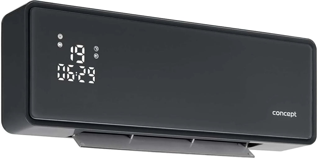 Concept QH4100 Ceramic Heater, Wall Radiator, LED Display, Timer, Grey