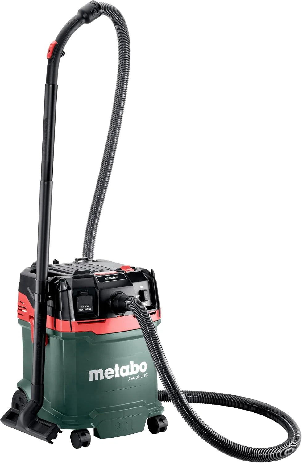 metabo ASA 30 L PC Aspirador Industrial, Aspiradora Seco y Húmedo 30L