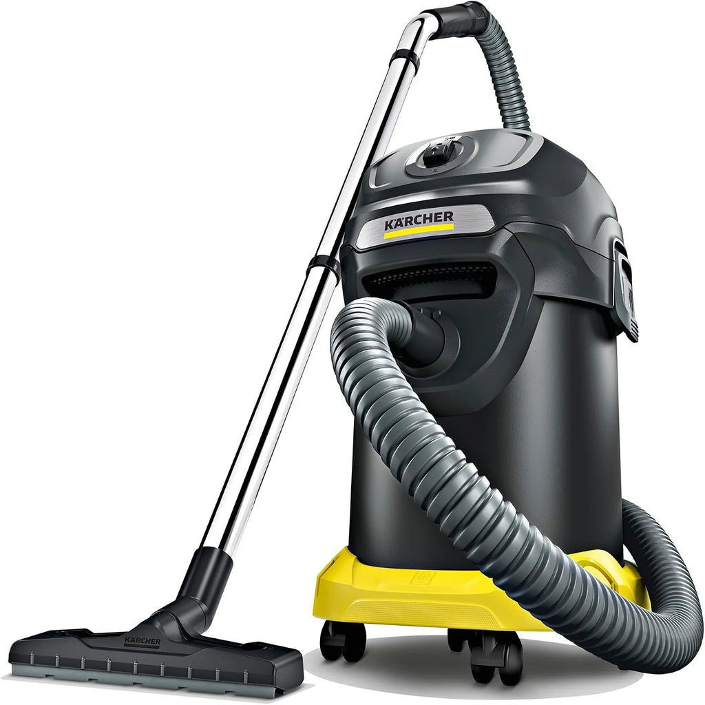 KÄRCHER Aspirador de Cenizas AD 4 Premium, Potencia: 600 W, depósito metálico: 17 l, Tubo de aspiración: 1,7 m, Limpieza de Filtro integrada, Filtro Plano Plisado