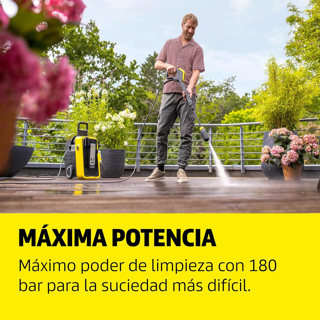 Kärcher hidrolimpiadora K 7 Comfort Premium Connect, presión: máx. 180 Bar, caudal: 600 l/h, área: 60 m²/h, Manguera de Alta presión, Tambor para Manguera, Control Mediante App