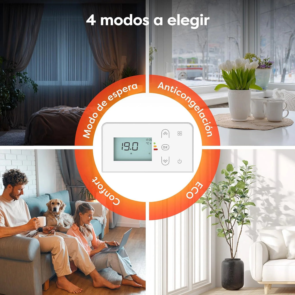 CIARRA 1000W Inertia Radiator, Smart Electric Wall Heater