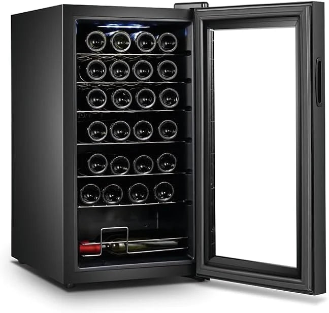 Orbegozo Vinoteca con compresor VCO 2800, volumen 74 litros capacidad para 28 botellas, refrigeracion por compresor, temperatura 5-18º, clase G, R600a