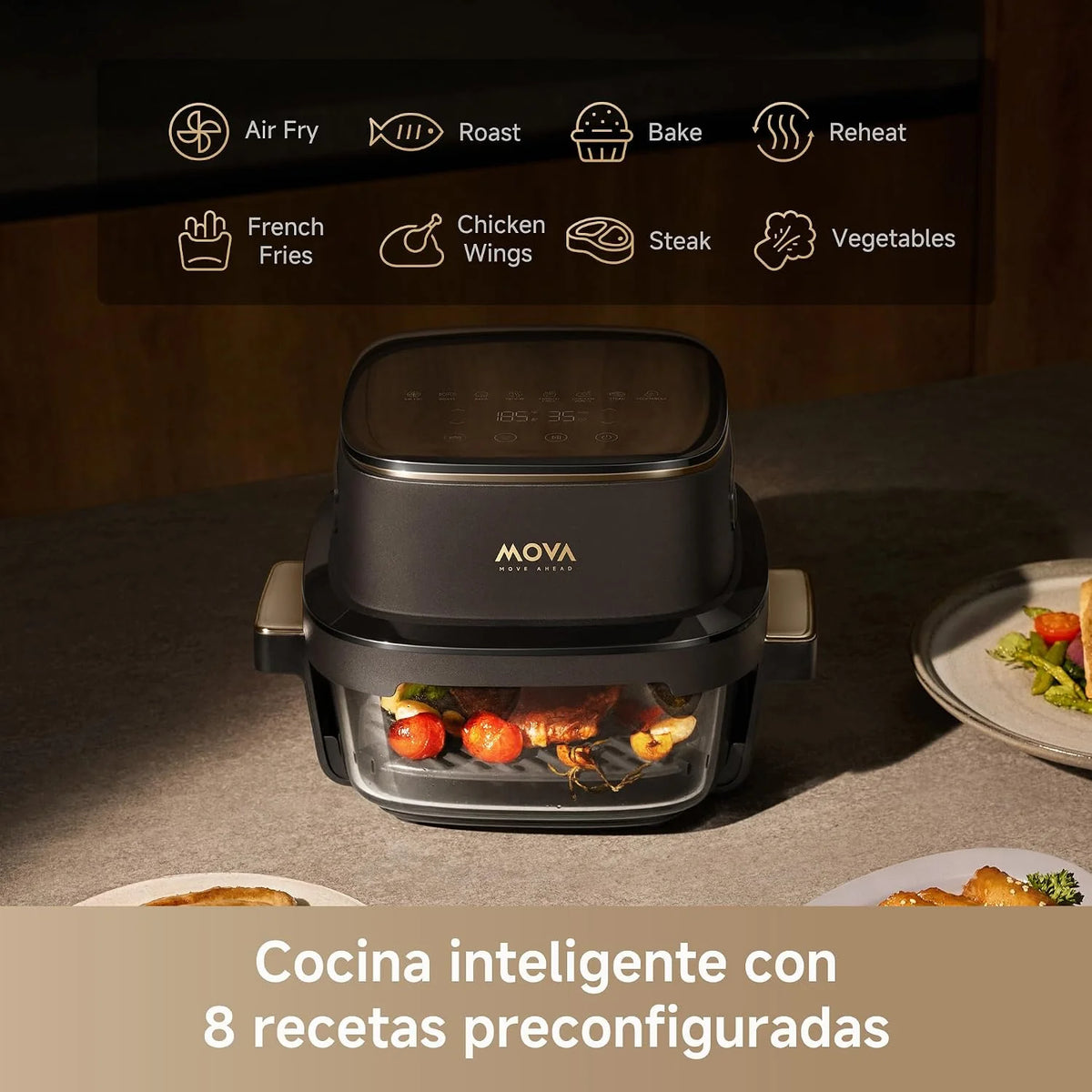 MOVA Aeroglass AF20 Pro Freidora De Aire Sin Aceite