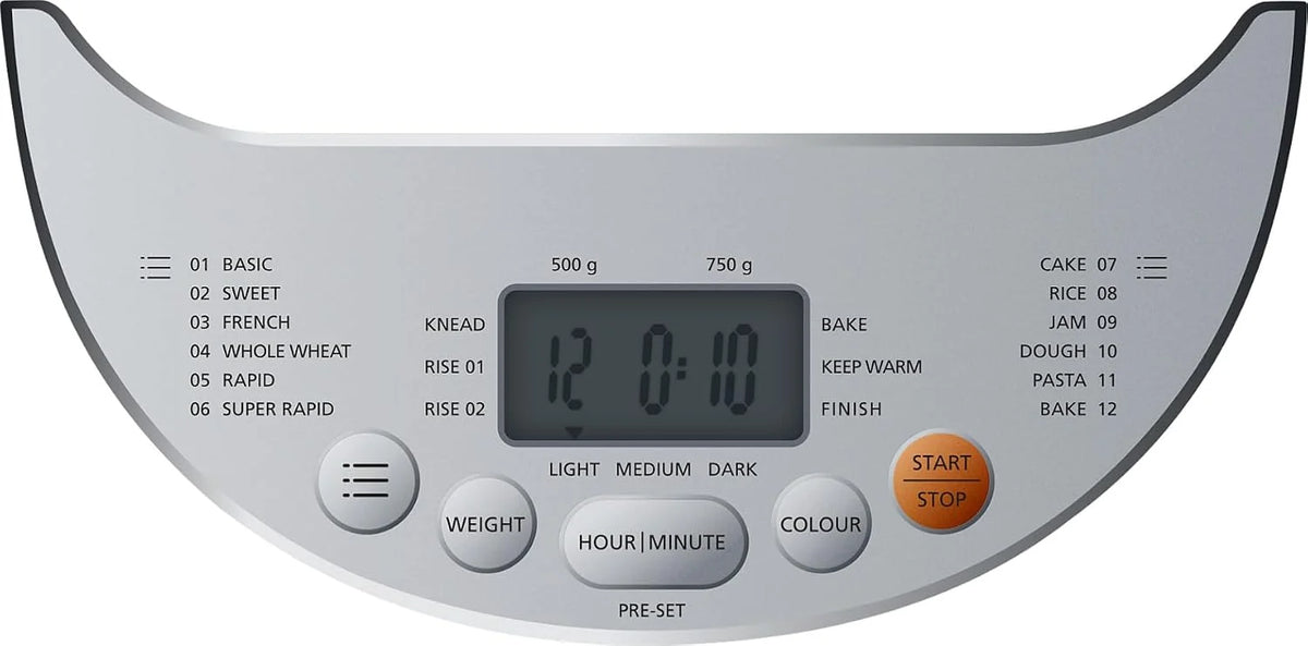 Steba panera para delicioso pan casero, molde extraíble con revestimiento antiadherente, tapa con ventana de visualización y gran pantalla con control táctil, BM 3.