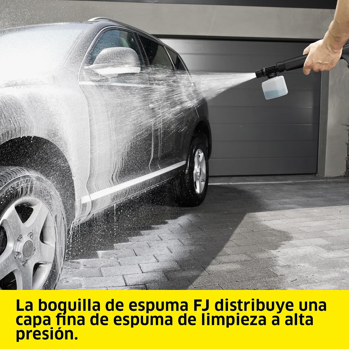 Kärcher Hidrolimpiadora K 2 Premium FJ, 110 Bar, caudal: 360 l/h, Rendimiento: 20 m²/h, Filtro de Agua, 4,2 kg, Pistola de Alta presión, lanzas pulverizadoras, Boquilla Turbo y de Espuma