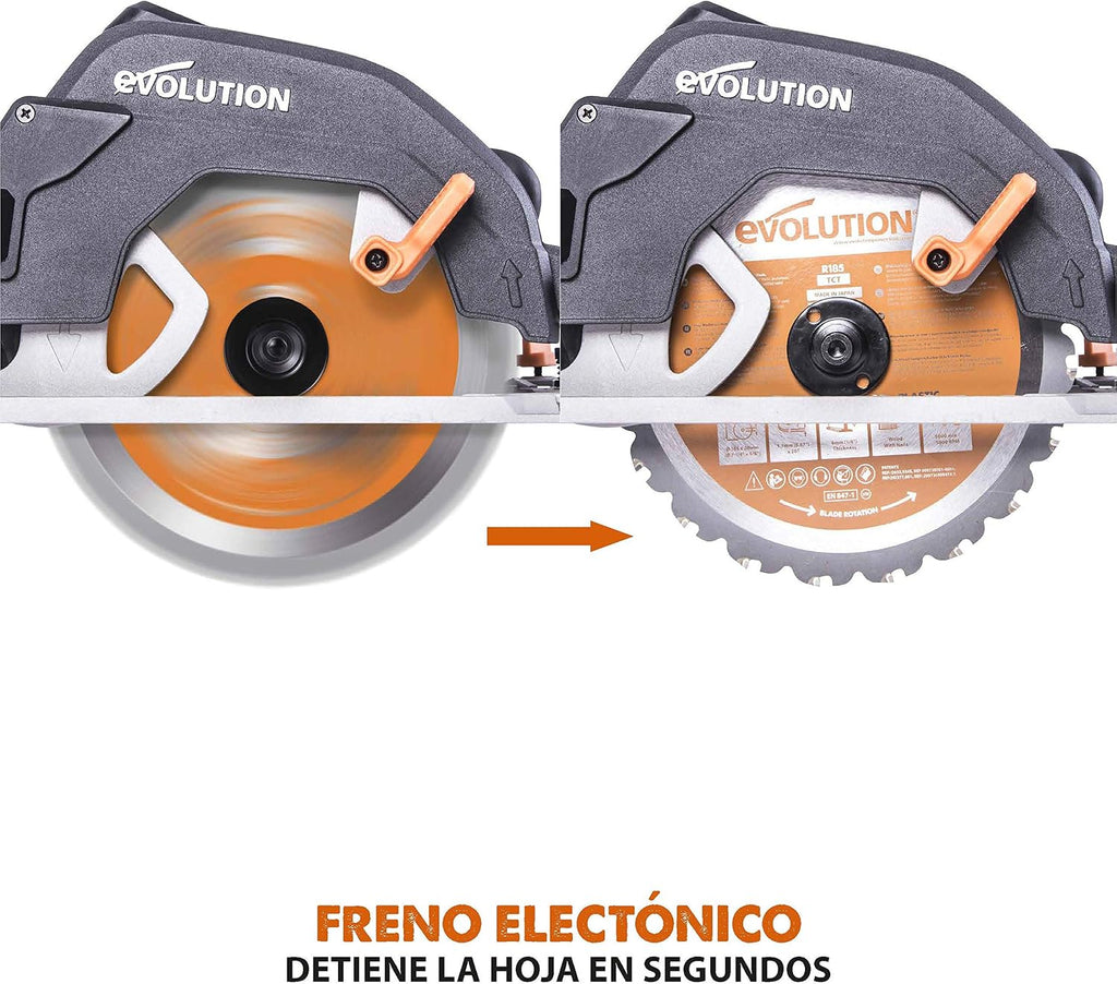 Evolution Power Tools - R185CCS Sierra circular multimaterial, 185 mm 230 V