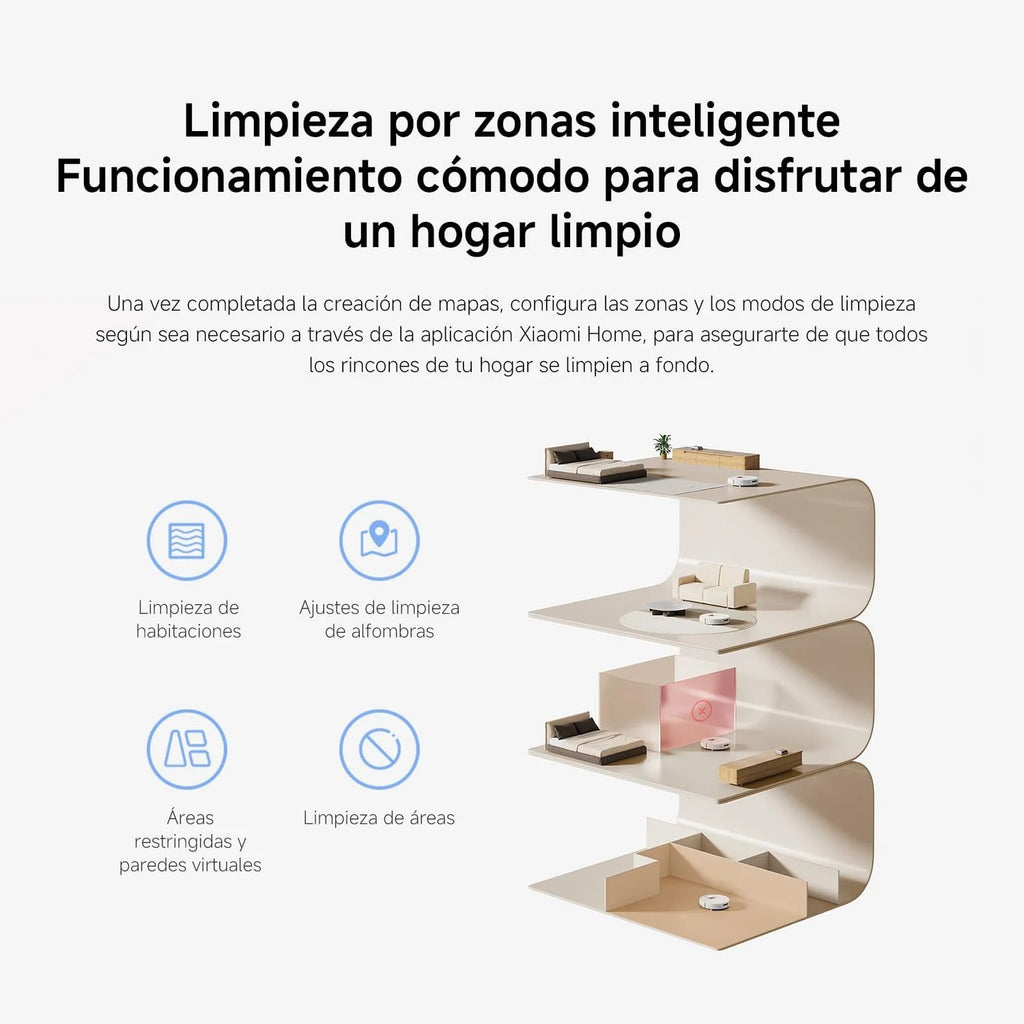 XIAOMI H40 Robot Aspirador con Auto-Vaciado, Aspiración 10000 Pa
