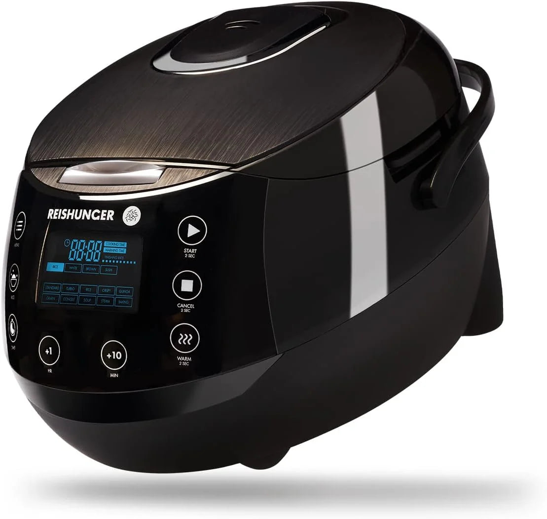 REISHUNGER Olla Arrocera Eléctrica y Vaporera – 1,5 L – Negra