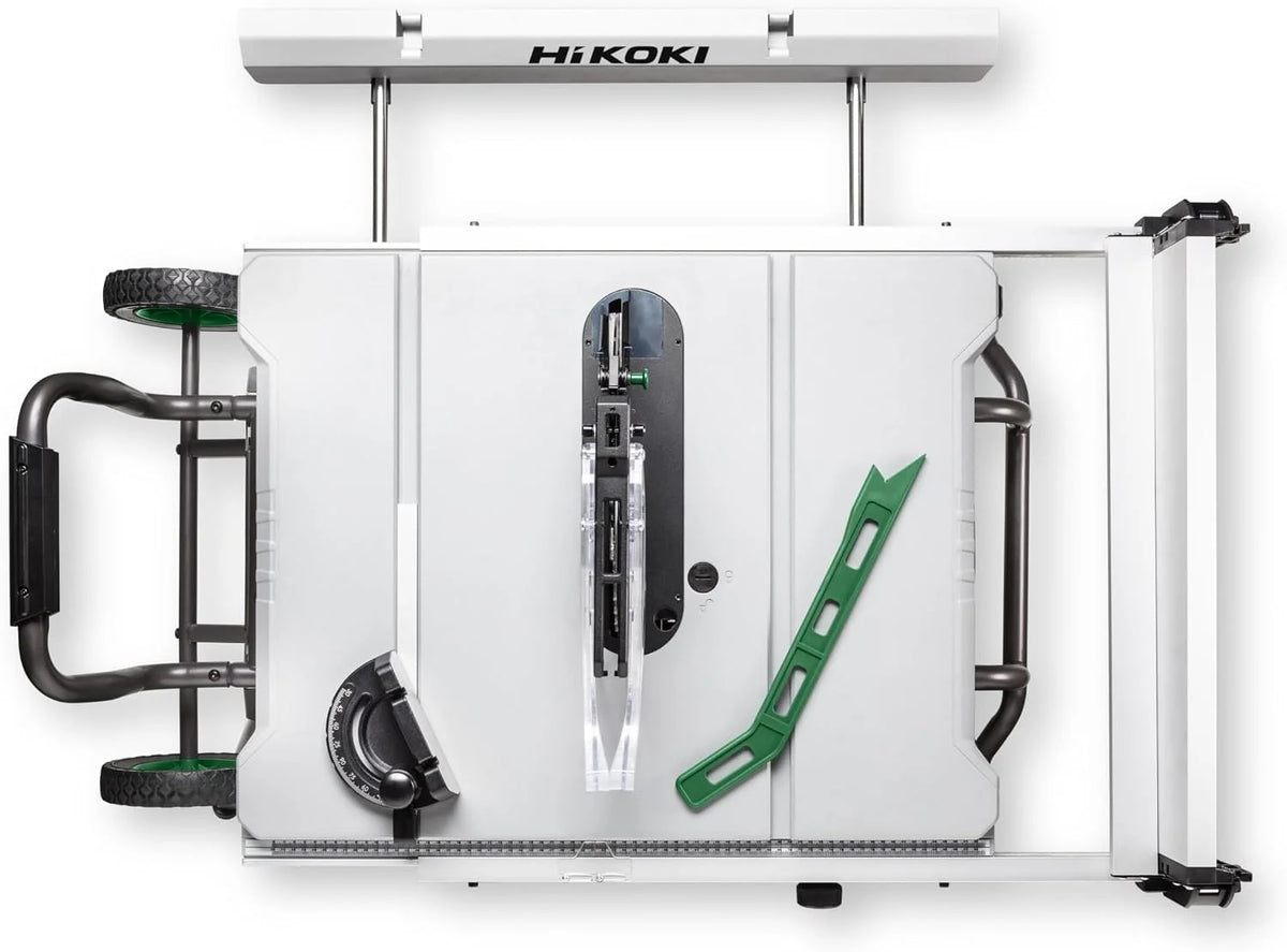 HiKOKI C10RJ Sierra de Mesa de 1500W, Disco de 255mm y Soporte con Ruedas