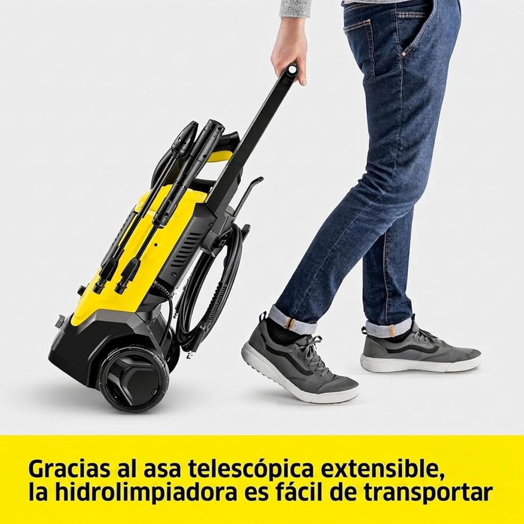 Kärcher Hidrolimpiadora K 4 FJ Home, presión: máx. 130 Bar, caudal: 420 l/h, Rendimiento de Superficie: 30 m²/h, Incl. Kit para el hogar y Boquilla de Espuma, Amarillo