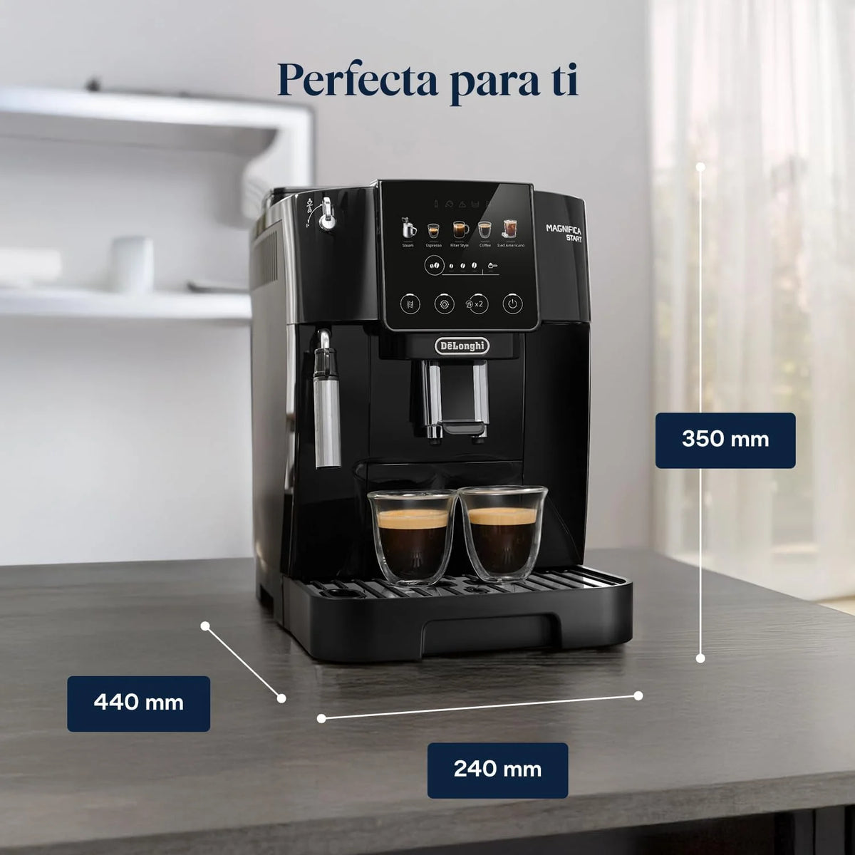 De'Longhi Magnifica Start - Cafetera Superautomática 4 Bebidas Negro