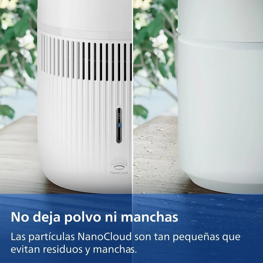 Philips Humidificador Evaporativo Serie 4000, Humidificación Higiénica, 99,97% Menos Bacterias, Depósito de Agua 3,5 L, 275 ml/h, Habitaciones hasta 41 m², Blanco (HU4209/00)
