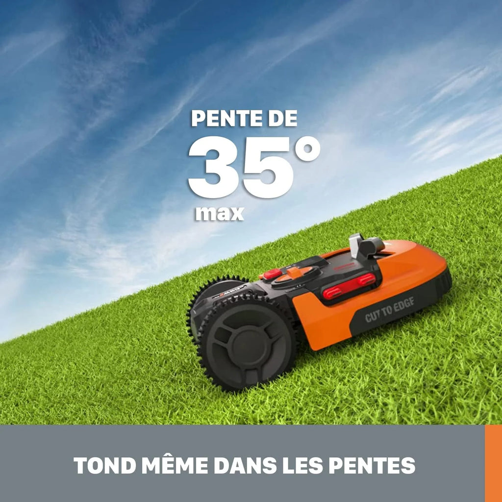 WORX Robot cortacésped Landroid M700 Plus 20V Máx. | WR167E | Superficie de hasta 700m2 | Pendientes de hasta el 35% | Navegación Inteligente |Cut to Edge 2,6 cm del Borde