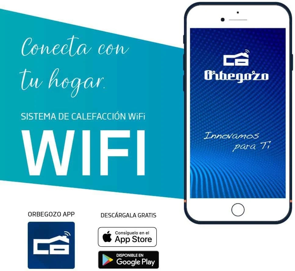 Orbegozo RRW 1000 - Emisor térmico WiFi Bajo Consumo, Sin Aceite, Programable, 3 Modos, Orbegozo App, 1000 W (4175490)