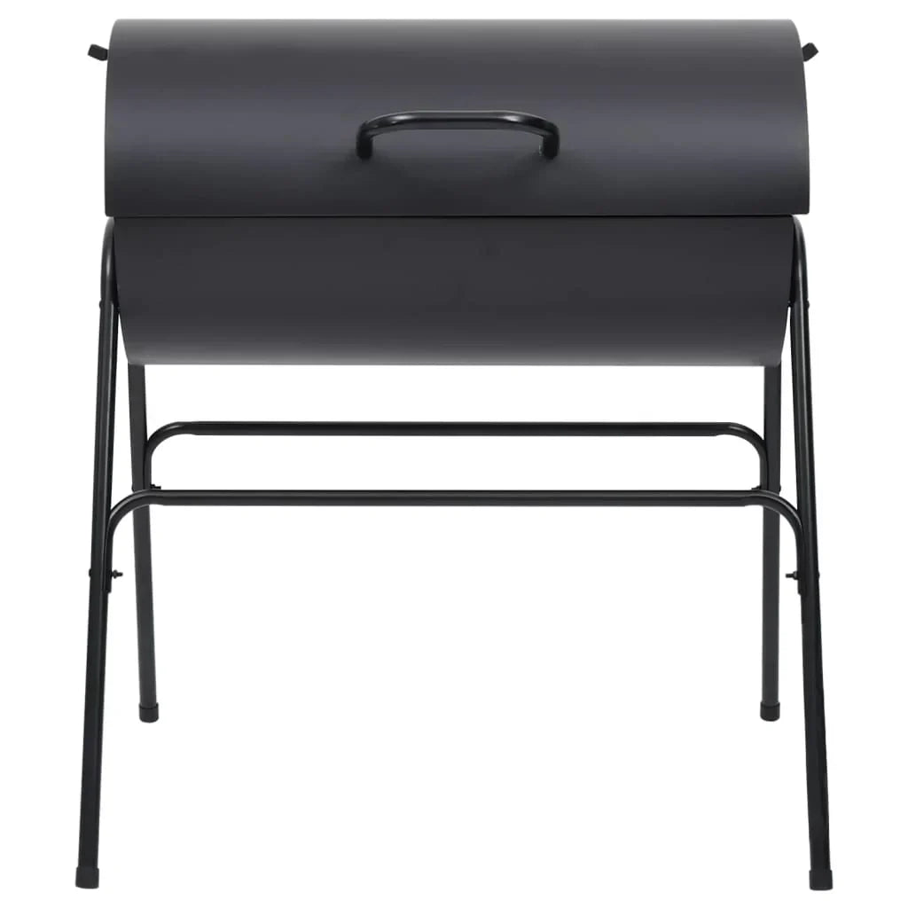 2026 Parrilla con 2 rejillas de cocción negra – Barbacoa portátil de 80x95x90 cm en acero