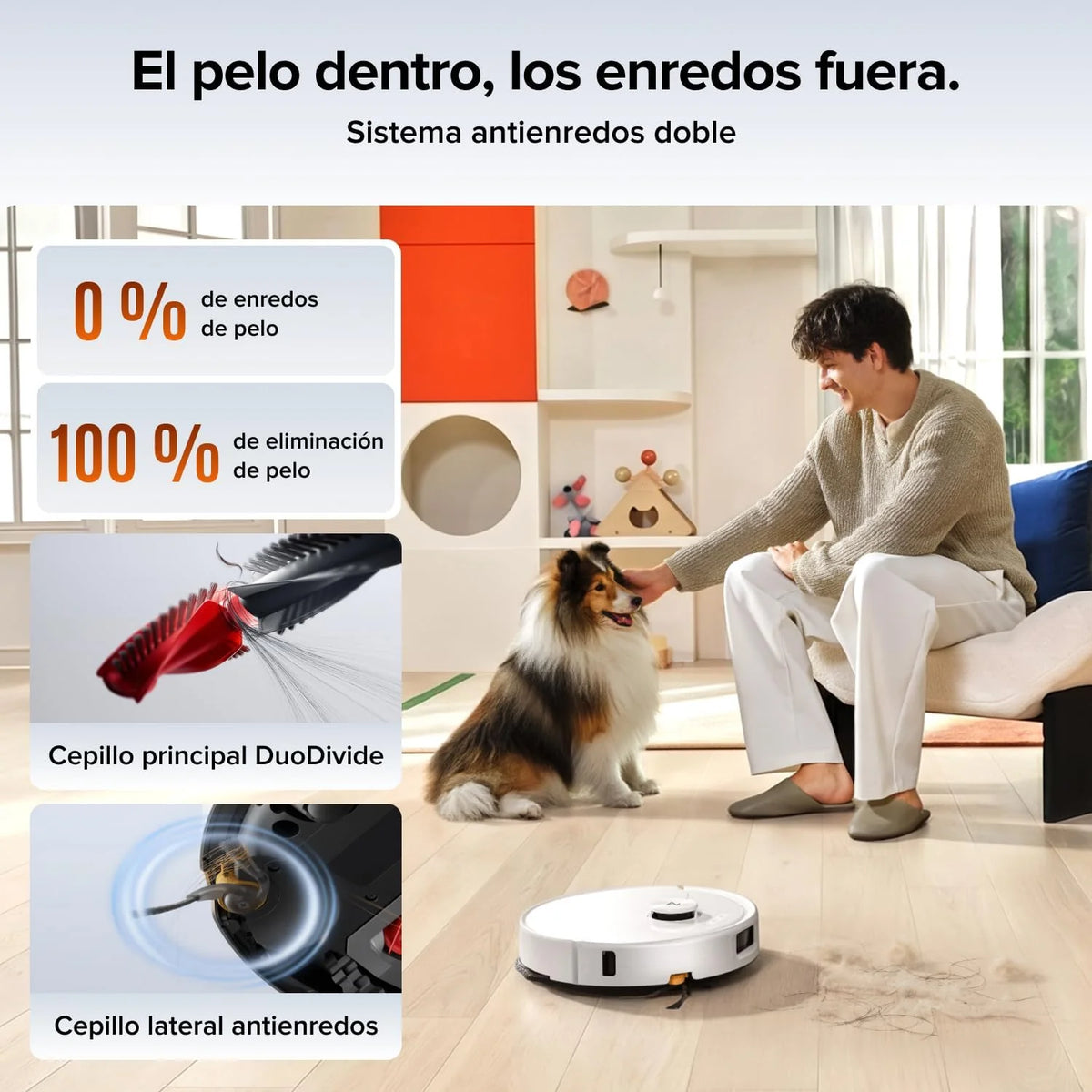 roborock Qrevo 2 Pro Set Robot Aspirador Succión Extrema de 25000 Pa,Blanco