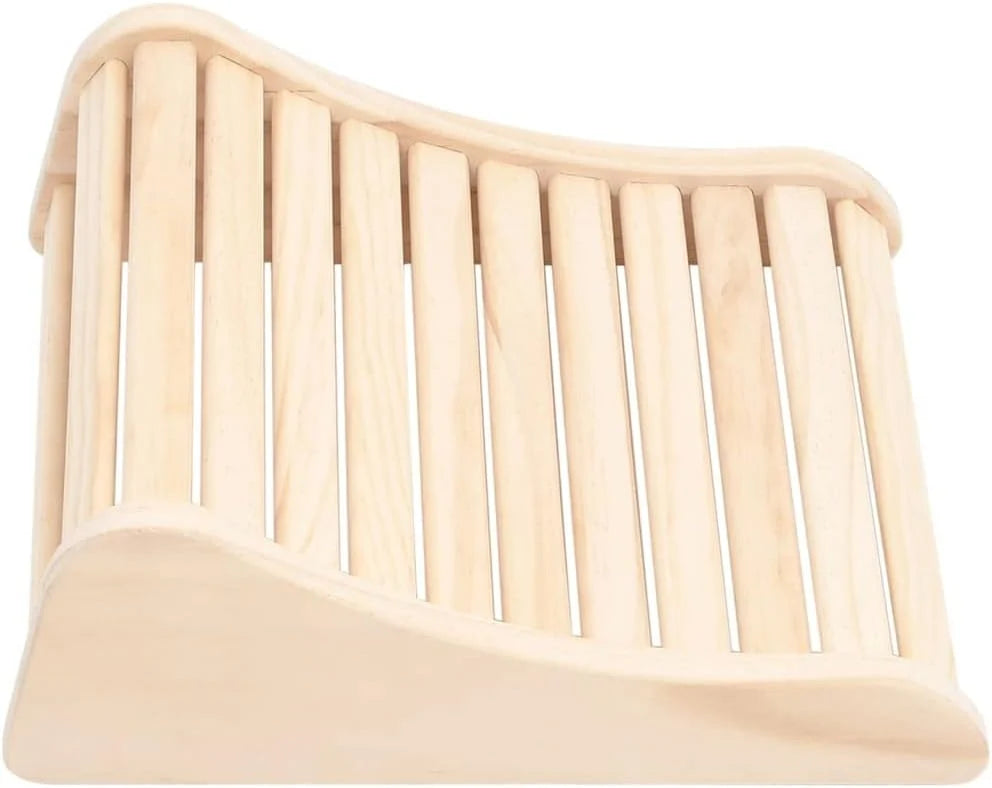 Mangloder - Reposacabezas para sauna de madera maciza de pino, listones anchos de 37 x 33 x 10 cm, para respaldo de baño de vapor y cabina de infrarrojos, accesorios de sauna