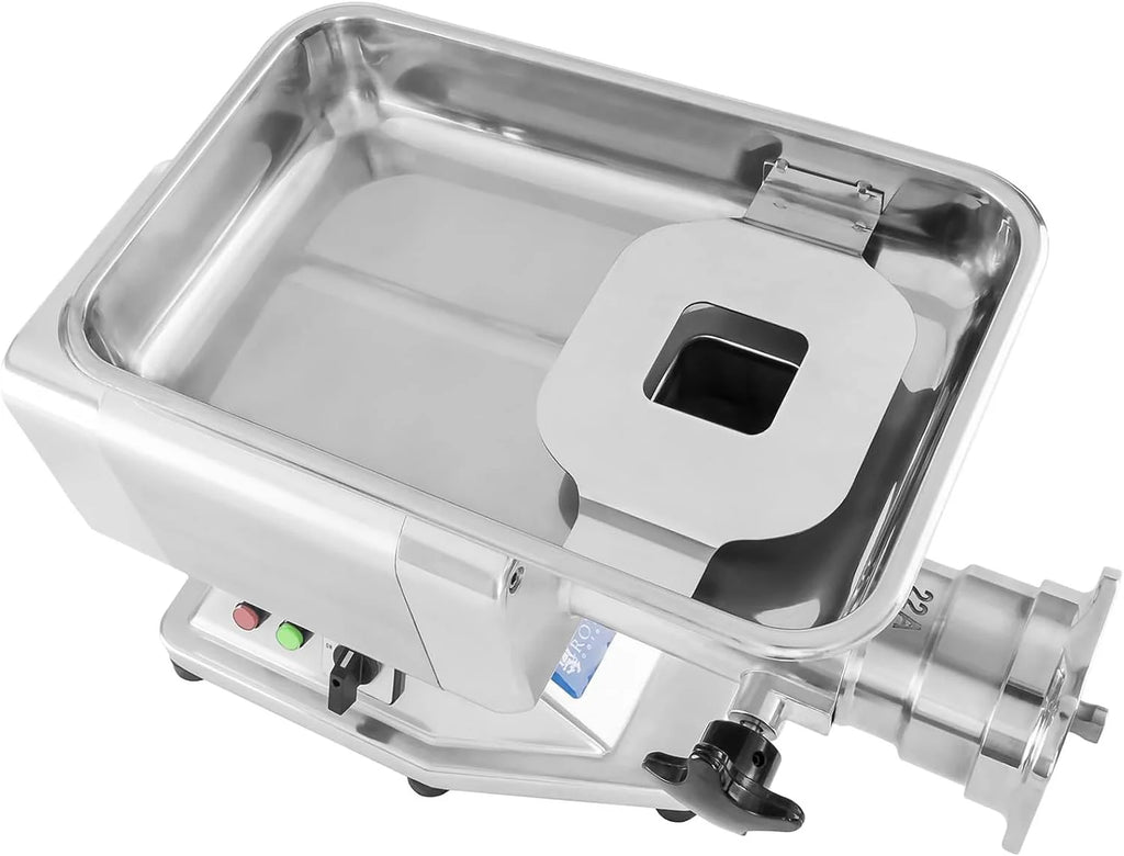 Royal Catering Picadora de carne Électrica Profesional RCFW 220 Expert (220 kg/h, 1100 W, 230 V, 2 Cuchillas, 4 Discos perforados)