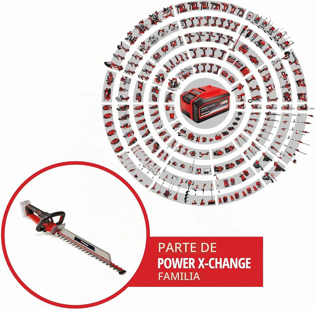 Einhell Professional Cortasetos con batería GP-CH 18/61 Li BL-Solo Power X-Change (18 V, sin escobillas, Longitud de Corte 61 cm, Sistema antibloqueo, Incl. carcaj, sin batería)