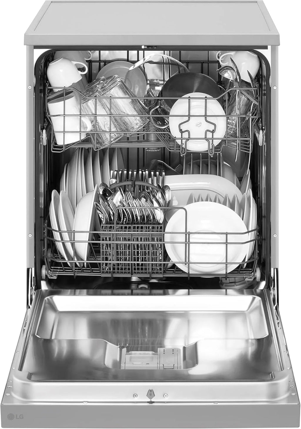 LG DF030FL - Lavavajillas 60 cm, 13 cubiertos, cuba de acero, Serie 100, Eficiencia E, Inox Antihuellas