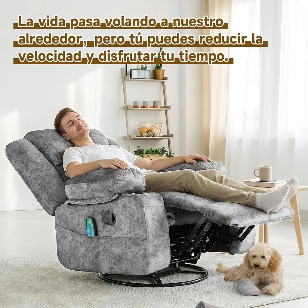 HAUSPROFI Electric Massage Recliner Chair Grey