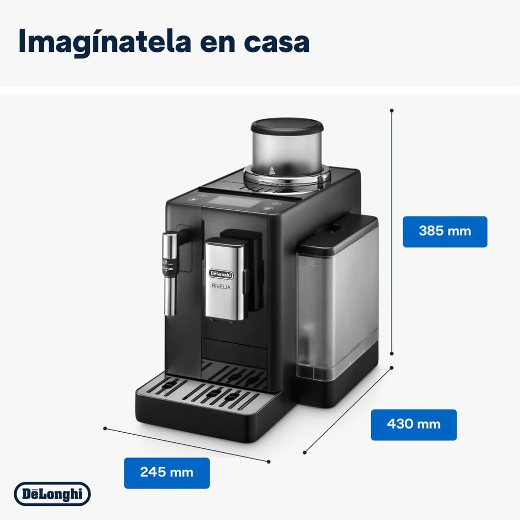 De'Longhi Rivelia - Cafetera Superautomática 8 Bebidas Negro