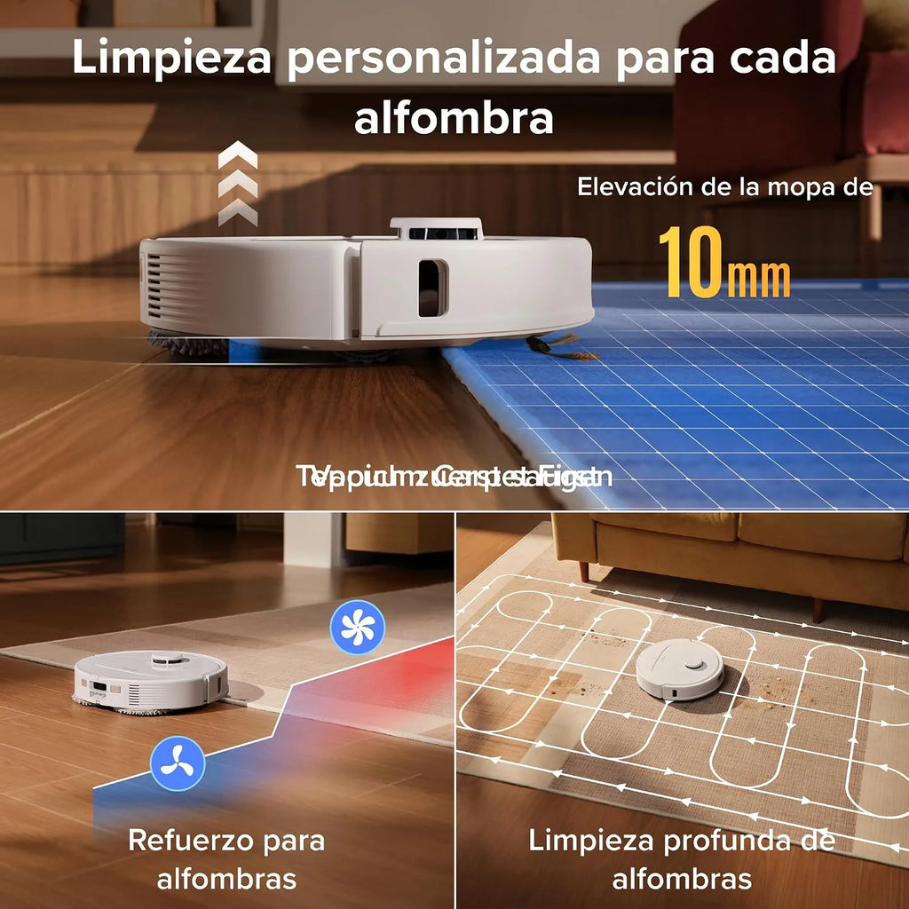 roborock Qrevo S Pro Set Robot Aspirador (Versión Mejorada del QV 35A) Succión de 18500 Pa, Base Todo en Uno, 2,7L Bolsa para Polvo, Sistema antienredos, Evitación de Obstáculos, Blanco