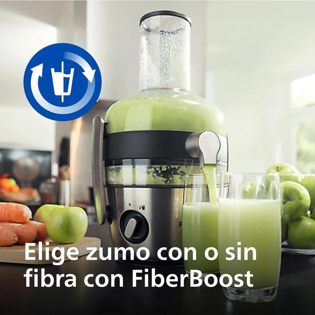 Philips 3000 licuadora zumos, 1100 W, Tubo XXL, FibreBoost, 2L