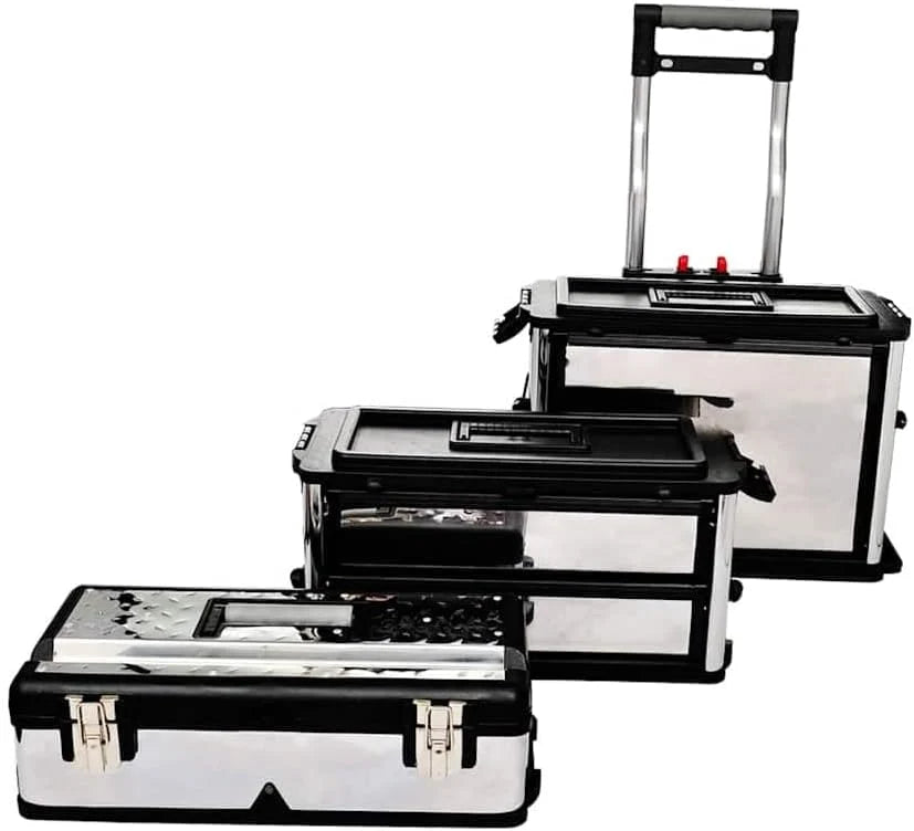 vidaXL Caja de herramientas de 3 partes