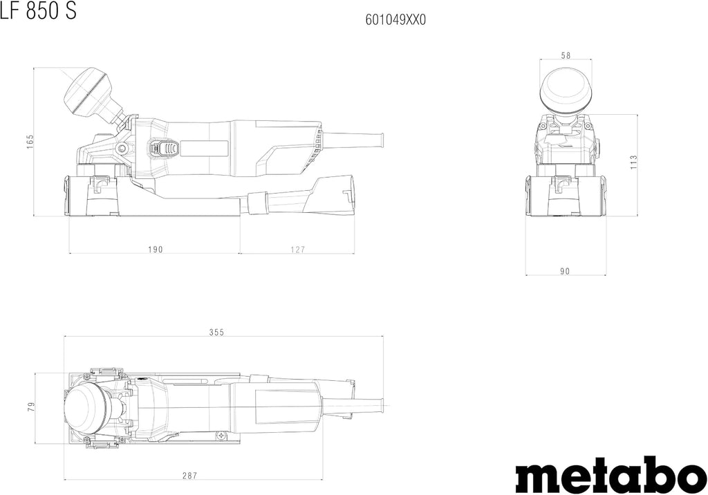 metabo LF 850 S Fresadora de Pintura, 850 W para Madera con metaBOX