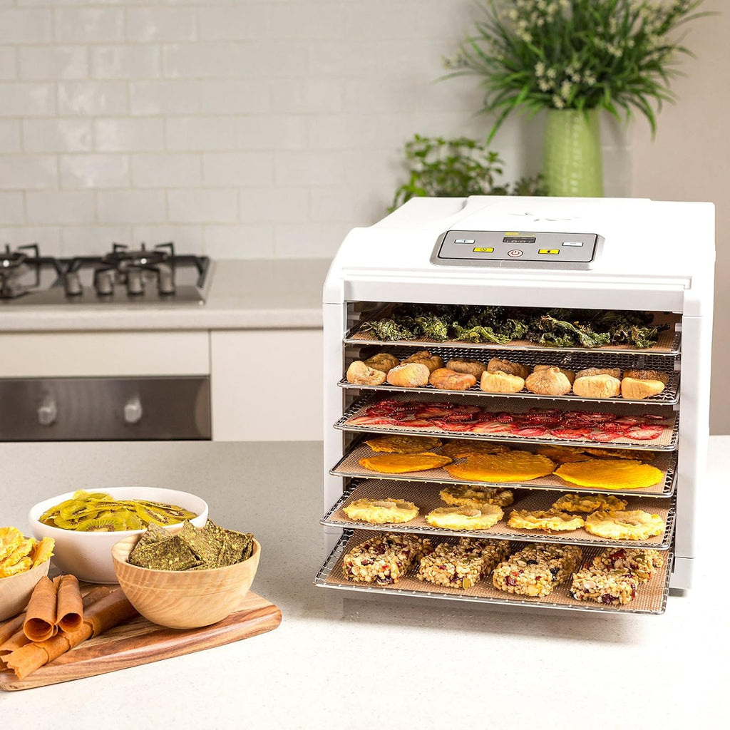 Deshidratador de Alimentos BioChef Arizona Sol - 6 Bandejas Acero Inoxidable | 500W | Temporizador | Temperatura 35-70º | Deshidratadora | Yogurtera | Sin BPA