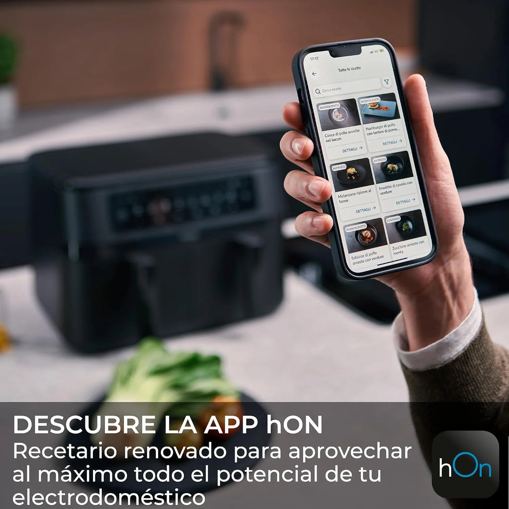 Haier Freidora de Aire de Doble Cajón | 11L Gran Capacidad | 8 Funciones