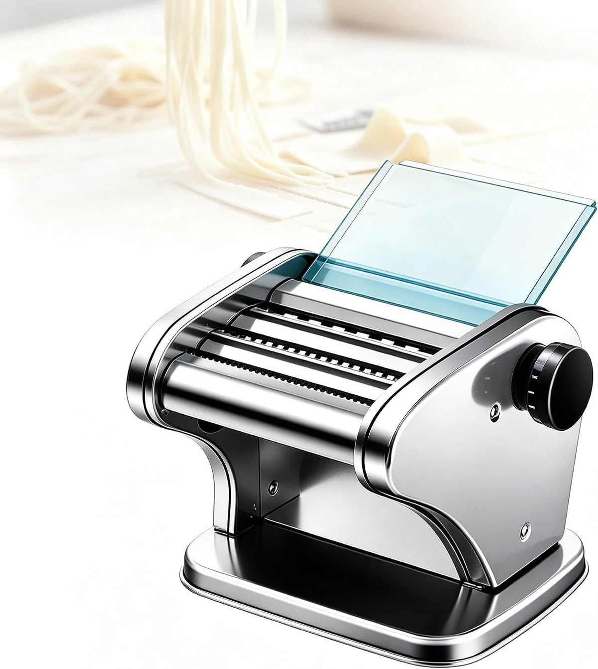 Máquina de Pasta Eléctrica y Extrusora de Acero Inoxidable red-Double-blade