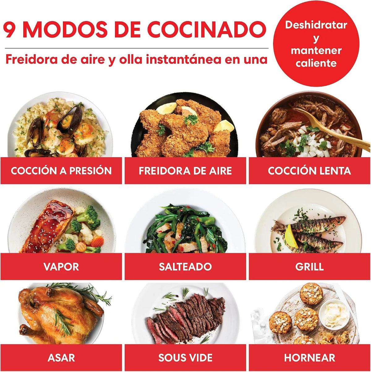 Instant Pot DUO CRISP + Air Fryer 8L, Acero inoxidable - Robot de cocina (11 funciones en 1: olla a presión, sartén, vapor, olla lenta) (140-0042-01-EU)