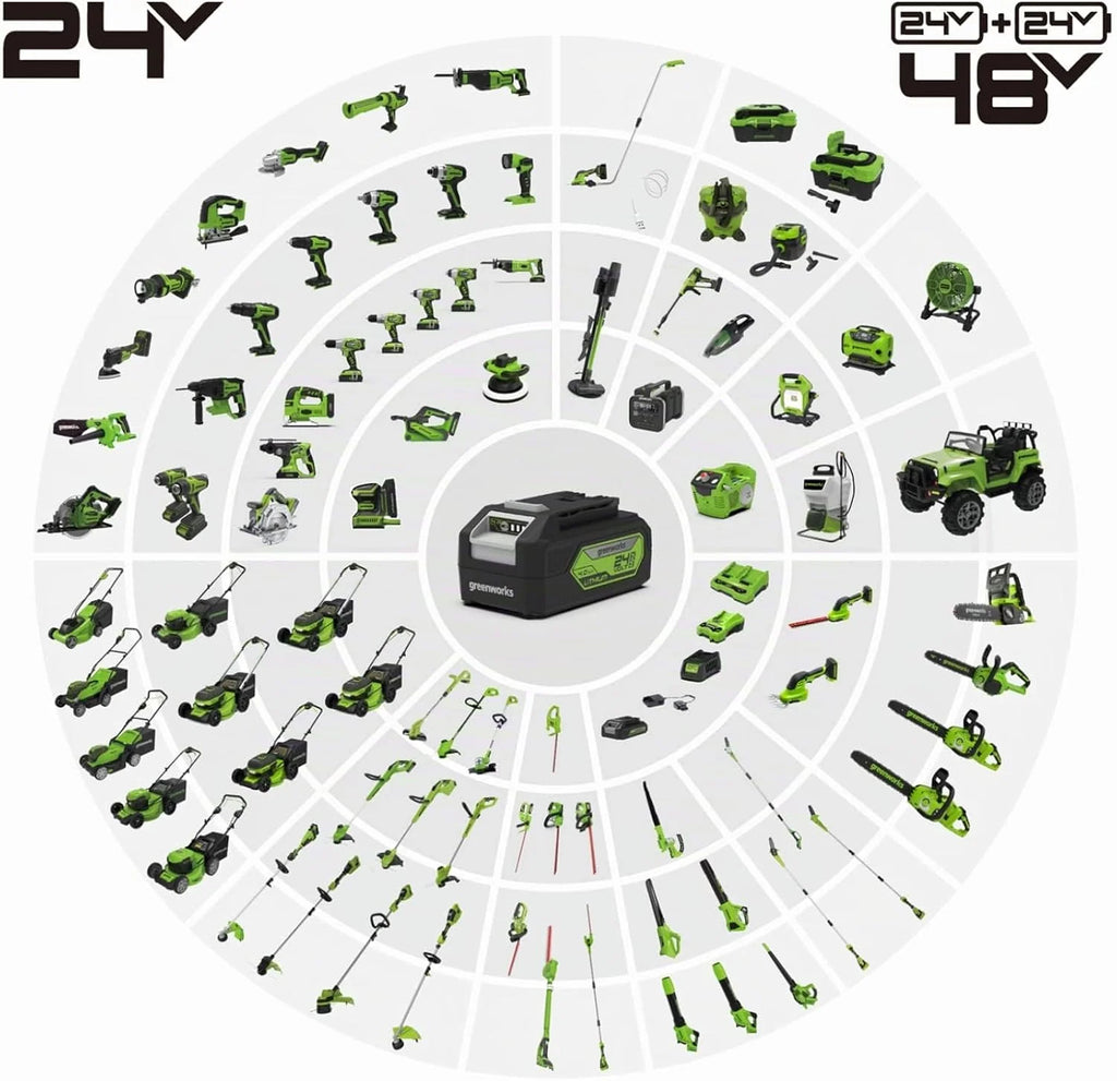 Greenworks Herramienta multifuncional 24V G24MT (Li-Ion 24V 18000 oscilaciones por minuto arco oscilante de 3° velocidades variable cambio de cuchilla sin herramienta luz LED con batería y cargador)