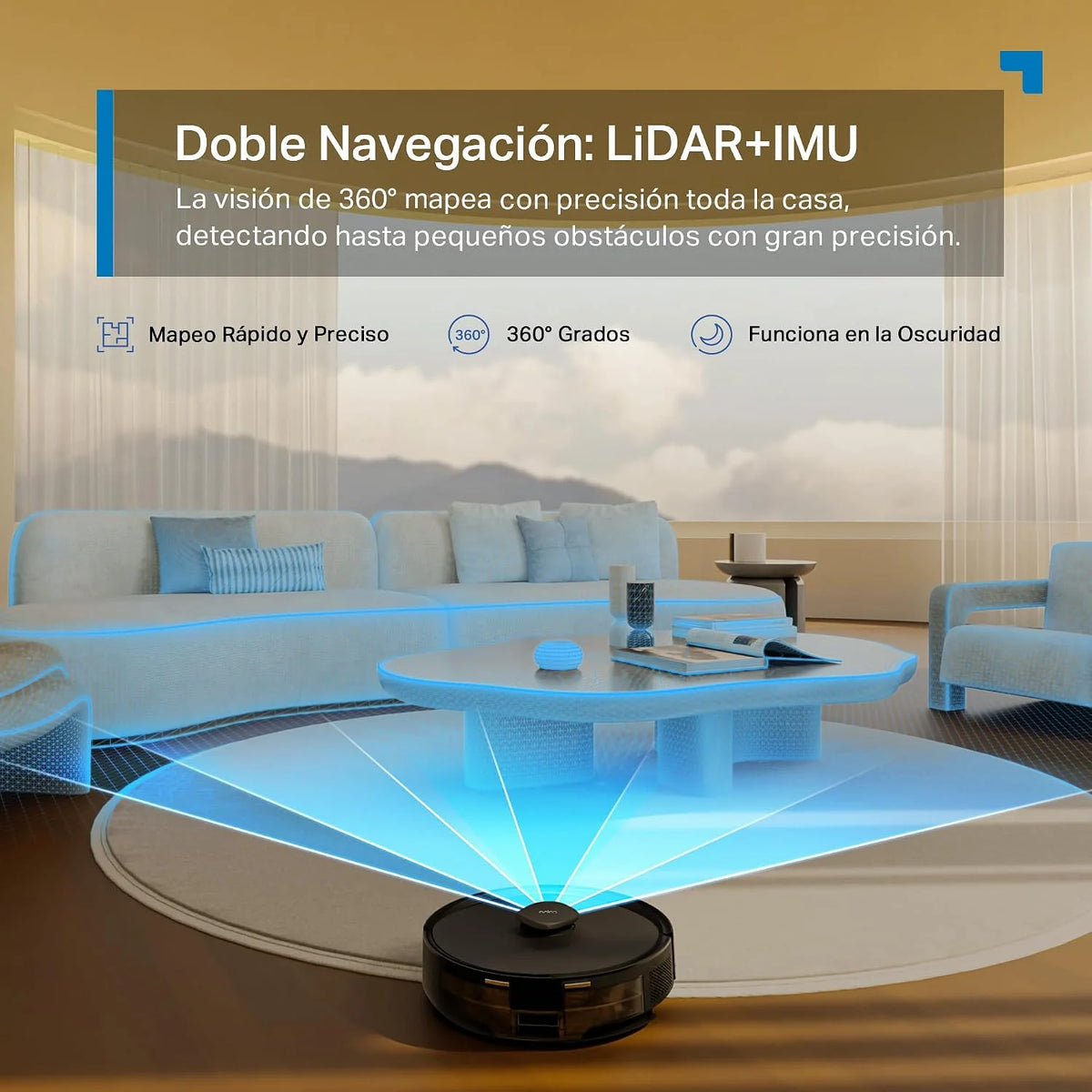 Tapo RV30 MAX Plus-Robot Aspirador Fregasuelos, Base Autolimpieza, 5300Pa